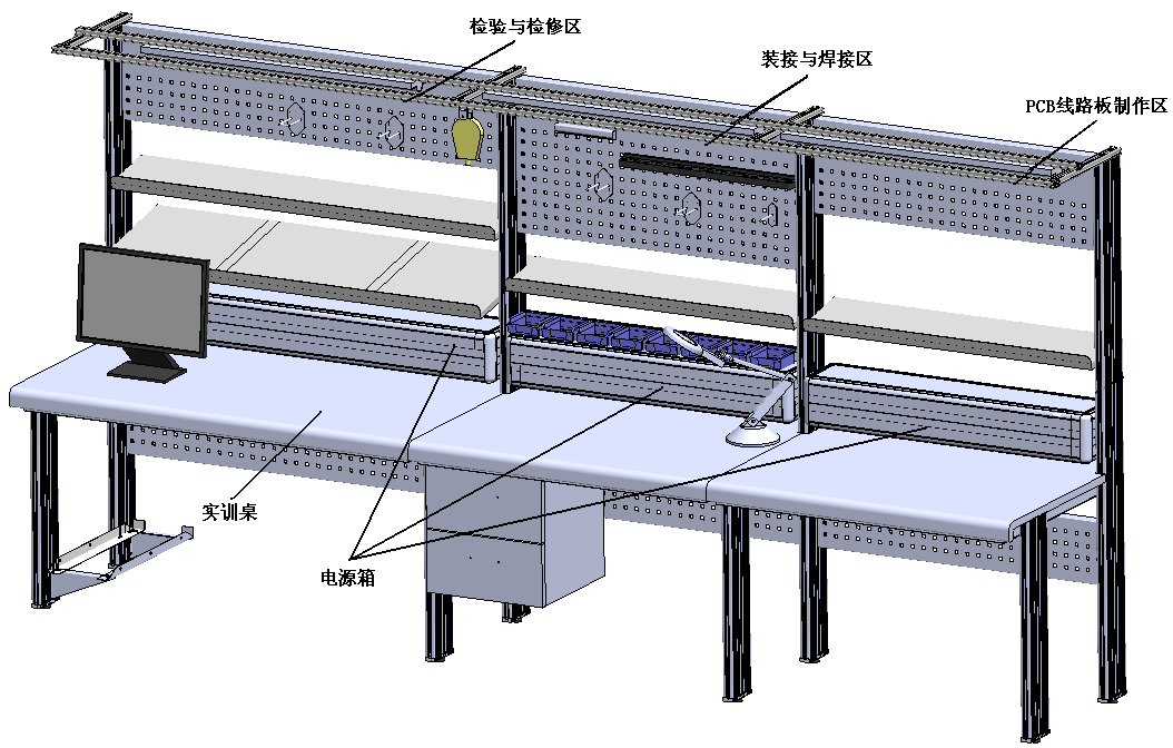 LG-ZJG03型電子設(shè)備裝接工技能實訓(xùn)考核裝置